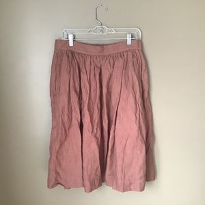 Notperfect linen creamy brown skirt large